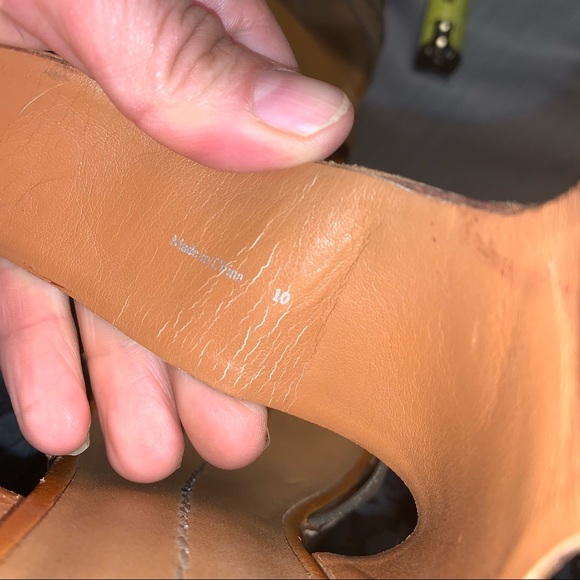 Dolce Vita Brown & Grey Leather Platform Wedge Heel 10 - Picture 8 of 8